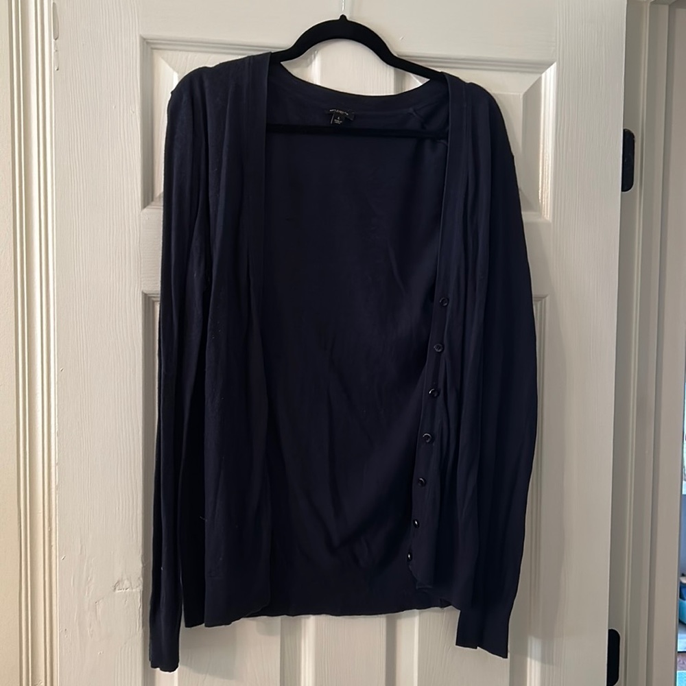 Ann Taylor Navy Cardigan Size L